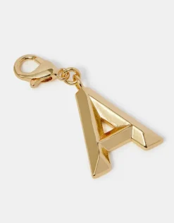 Accessorize 14ct Gold-Plated Chunky Initial Charm Gold
