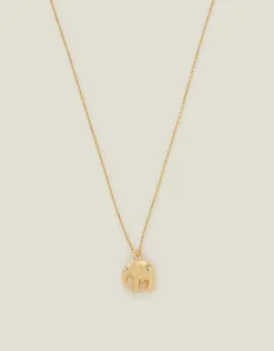 Accessorize 14ct Gold-Plated Elephant Pendant Necklace