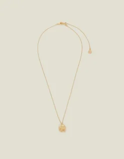 Accessorize 14ct Gold-Plated Elephant Pendant Necklace