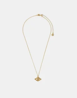 Accessorize 14ct Gold-Plated Evil Eye Pendant Necklace