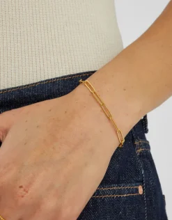 Accessorize 14ct Gold-Plated Paper Clip Bracelet