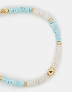 Accessorize 14ct Gold-Plated Shell Beaded Bracelet
