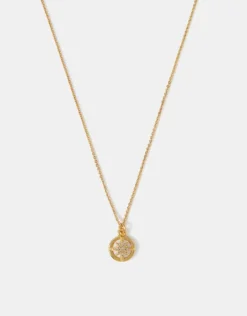 Accessorize 14ct Gold-Plated Star Pearl Pendant Necklace
