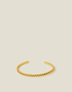 Accessorize 14ct Gold-Plated Twisted Bangle Cuff