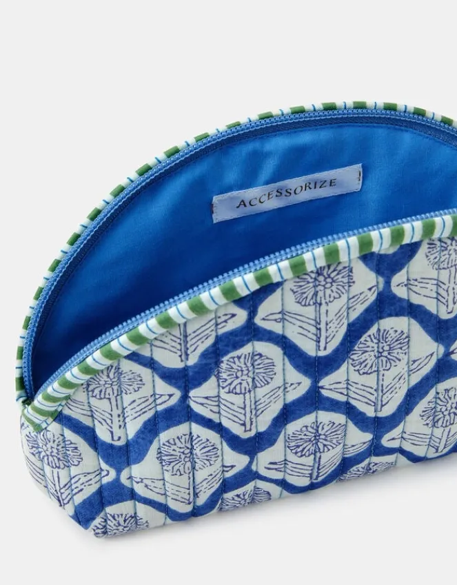 Accessorize Dandelion Print Quilted Make Up Bag