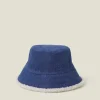 Accessorize Denim Borg Bucket Hat
