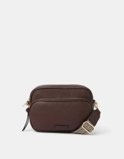 Accessorize Double Zip Camera Bag Brown