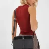 Accessorize Double Zip Leather Cross-Body Bag