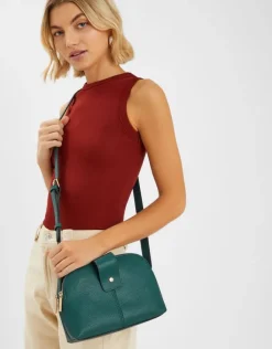 Accessorize Double-Zip Cross Body Bag Teal