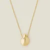 Accessorize Drop Curve Pendant Necklace