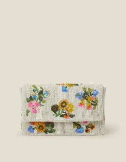 Accessorize Embellished Floral Clutch Bag
