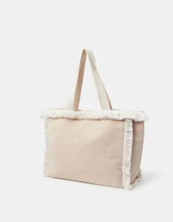 Accessorize Embroidered Fringe Tote Bag