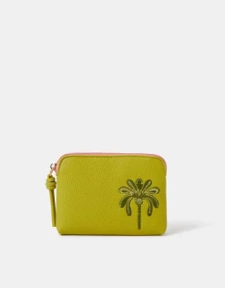 Accessorize Embroidered Palm Coin Purse