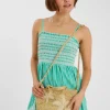 Accessorize Embroidered Starfish Jute Tote Bag