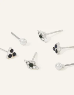 Accessorize Evil Eye Stud Earrings Set of Three