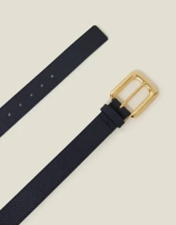 Accessorize Faux Leather Belt Blue
