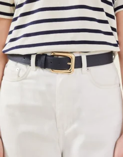Accessorize Faux Leather Belt Blue