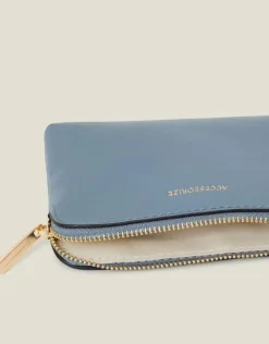 Accessorize Faux Leather Coin Purse Blue