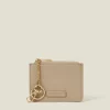 Accessorize Faux Leather Key Chain Purse Mink