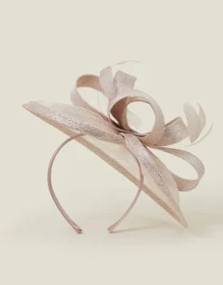 Accessorize Feather Bow Disc Fascinator
