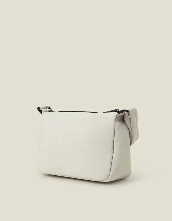 Accessorize Floral Quilted Camera Bag Cream
