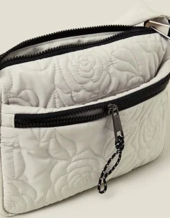 Accessorize Floral Quilted Camera Bag Cream