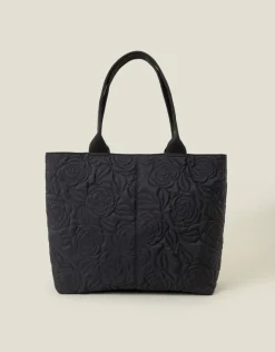 Accessorize Floral Quilted Nylon Tote Bag