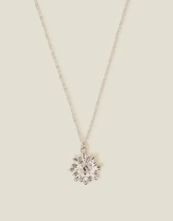 Accessorize Flower Gem Pendant Necklace
