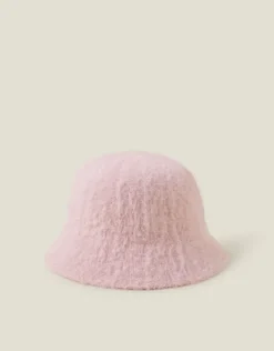 Accessorize Fluffy Bucket Hat Pink