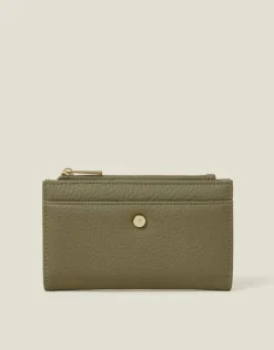 Accessorize Fold-Over Faux Leather Purse Green