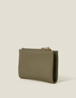 Accessorize Fold-Over Faux Leather Purse Green