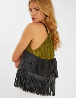 Accessorize Fringe Shoulder Bag