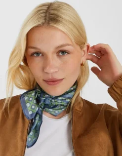 Accessorize Geometric Floral Square Satin Scarf