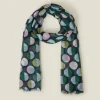 Accessorize Geometric Polka Dot Scarf