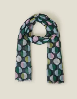 Accessorize Geometric Polka Dot Scarf
