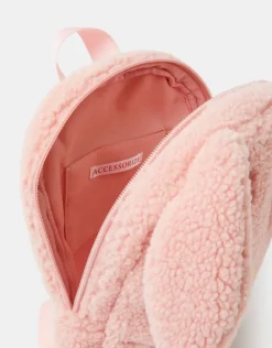 Accessorize Girls Borg Bunny Backpack