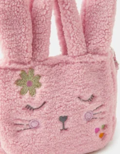 Accessorize Girls Borg Bunny Shopper Bag