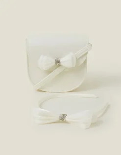 Accessorize Girls Bow Bag and Hair Set