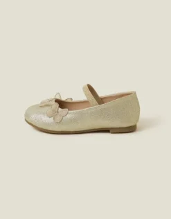 Accessorize Girls Butterfly Ballet Flats Gold