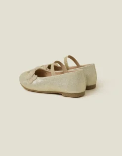 Accessorize Girls Butterfly Ballet Flats Gold