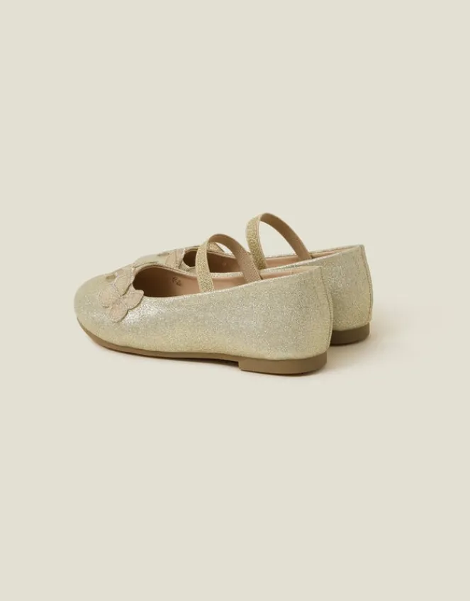 Accessorize Girls Butterfly Ballet Flats Gold
