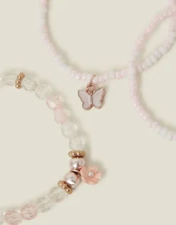 Accessorize Girls Butterfly Charm Necklace and Bracelet Set