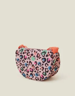 Accessorize Girls Colourful Leopard Print Cross-Body Bag