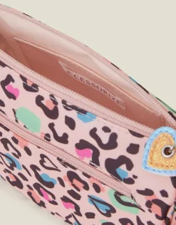 Accessorize Girls Colourful Leopard Print Cross-Body Bag