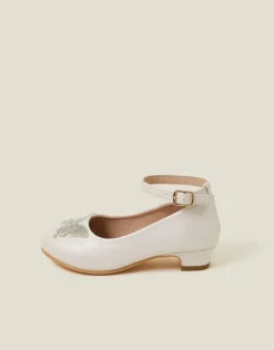 Accessorize Girls Diamante Butterfly Heels Gold