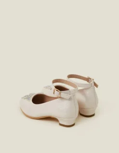 Accessorize Girls Diamante Butterfly Heels Gold