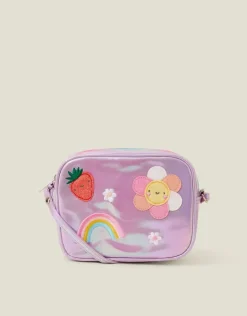 Accessorize Girls Embroidered Metallic Camera Bag