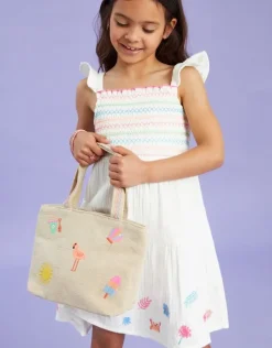 Accessorize Girls Embroidered Shopper Bag