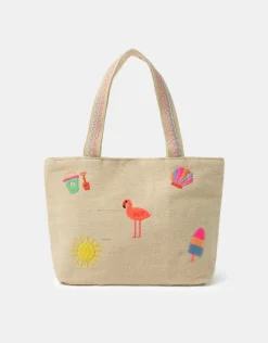 Accessorize Girls Embroidered Shopper Bag