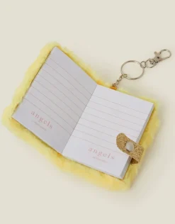 Accessorize Girls Faux Fur Bee Keychain Notebook